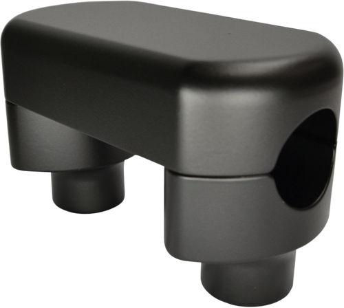 LA CHOPPERS LA-7446-01M Hefty Handlebar Riser & Top Clamp Kit - 1-1/2" - Flat Black - 1-1/2" Flat Black