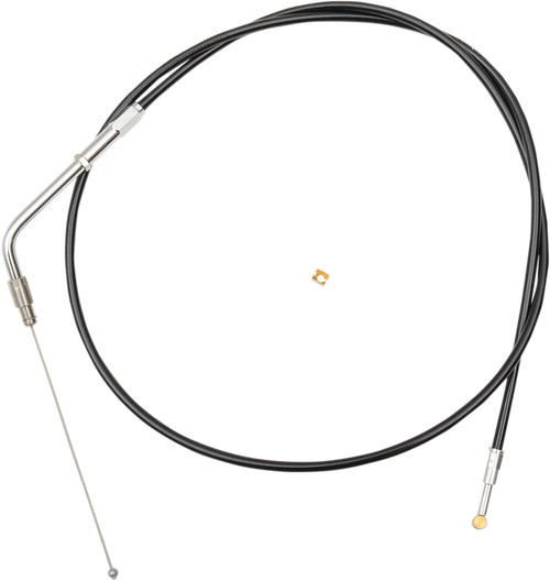LA CHOPPERS LA-8220TH13B Black Vinyl Braided Handlebar Throttle Cable - 12"-14" - FLD/FXDWG - 12"-14" FLD/FXDWG