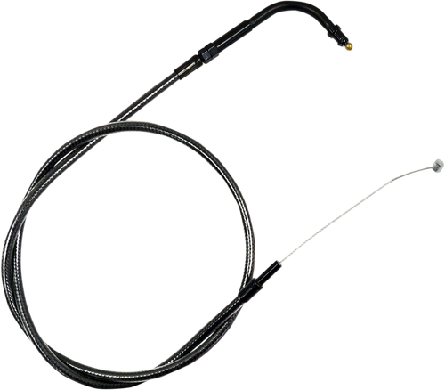 LA CHOPPERS LA-8100TH16M Midnight Braided Handlebar Throttle Cable - 15"-17" - Softail - 15"-17" Softail