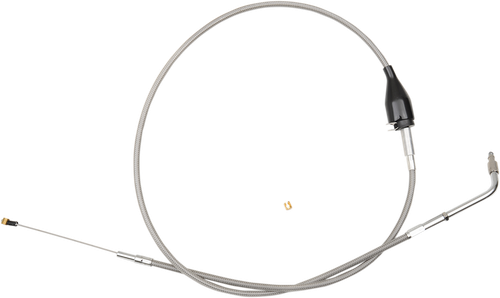 LA CHOPPERS LA-8005ID16 Stainless Braided Handlebar Idle Cable - 15"-17" - Touring - 15"-17" Touring