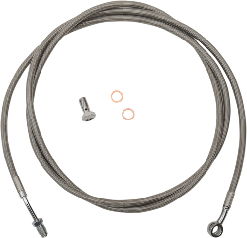 LA CHOPPERS LA-8054C16 Stainless Steel Braided Clutch Cable - 15"-17" Ape Hangers - '17-'20 Touring - 15"-17" Ape Hangers '17-'20 Touring