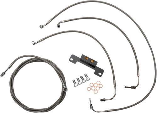 LA CHOPPERS LA-8055KT-13B Standard Black Vinyl Handlebar Cable/Brake Line Kit - 12"-14" Ape Hangers - '17-'19 Touring - 12"-14" Ape Hangers '17-'19 Touring