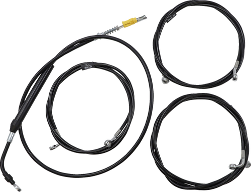 LA CHOPPERS LA-8056KT-19B Standard Black Vinyl Handlebar Cable/Brake Line Kit - 18"-20" Ape Hangers - '21-'22 FLH - 18"-20" Ape Hangers '21-'22 FLH