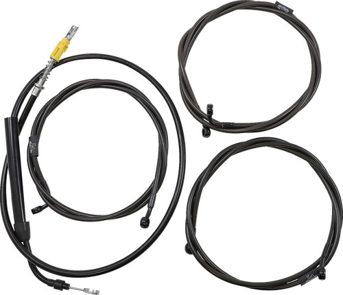 LA CHOPPERS LA-8056KT2-13M Complete Midnight Braided Cable Kit - 12"-14" Handlebars - ABS - '21-'22 Touring - 12"-14" Handlebars ABS '21-'22 Touring