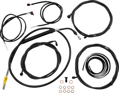 LA CHOPPERS LA-8056KT3-16M Complete Plug-and-Play Cable Kit - 15" - 17" Handlebars - '21-'22 FLH - ABS - Midnight - 15" 17" Handlebars '21-'22 FLH ABS Midnight