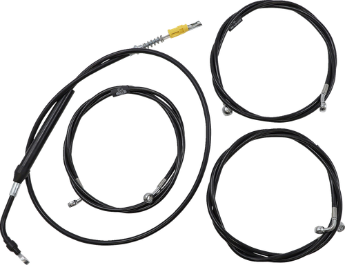 LA CHOPPERS LA-8058KT-19B Standard Black Vinyl Handlebar Cable/Brake Line Kit - 18"-20" Ape Hangers - '21-'22 Touring - 18"-20" Ape Hangers '21-'22 Touring