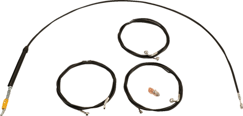LA CHOPPERS LA-8059KT-13B Standard Black Vinyl Handlebar Cable/Brake Line Kit - 12"-14" Ape Hangers - '23-'25 Touring - 12"-14" Ape Hangers '23-'25 Touring