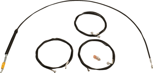 LA CHOPPERS LA-8059KT-16B Standard Black Vinyl Handlebar Cable/Brake Line Kit - 15"-17" Ape Hangers - '23-'25 Touring - 15"-17" Ape Hangers '23-'25 Touring