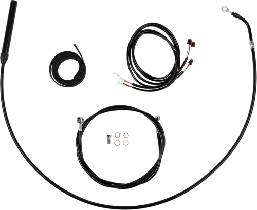 LA CHOPPERS LA-8062KT3-16B Complete Plug-and-Play Cable Kit - Upper - 15" - 17" Handlebars - '21-'22 FLH - Black - Upper 15" 17" Handlebars '21-'22 FLH Black
