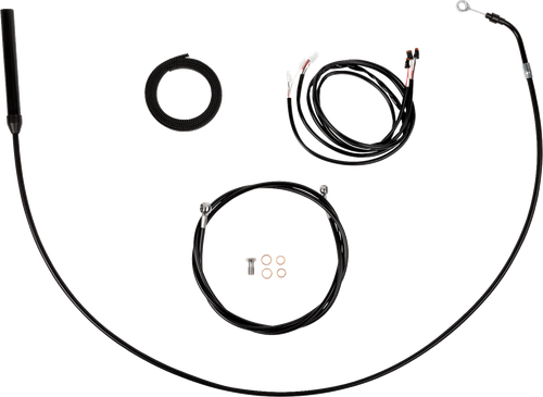 LA CHOPPERS LA-8062KT3-19B Complete Plug-and-Play Cable Kit - Upper - 18" - 20" Handlebars - '21-'22 FLH - Black - Upper 18" 20" Handlebars '21-'22 FLH Black