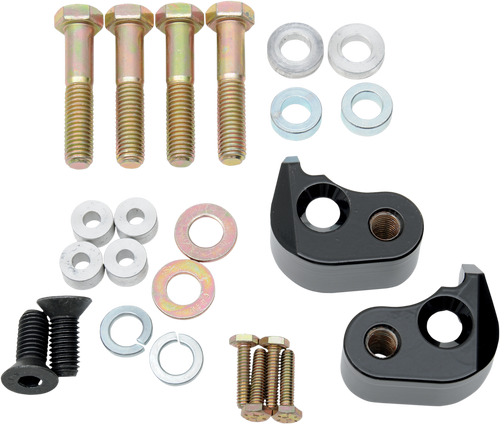 LA CHOPPERS LA-7590-00B Lowering Kit - Rear - Lowers 1" - Black Powder Coated - '02-'16 FL - Rear Lowers 1" Black Powder Coated '02-'16 FL