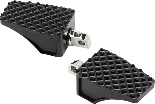 LA CHOPPERS LA-P100-00B County Line Billet Foot Pegs - Male Mount - Black - Male Mount Black