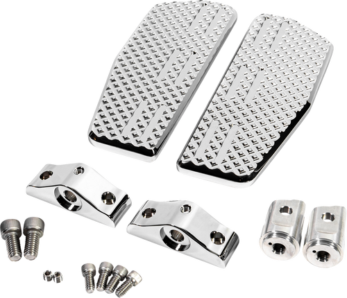 LA CHOPPERS LA-P101-02C Mini Floorboards - Driver - Chrome - Driver Chrome