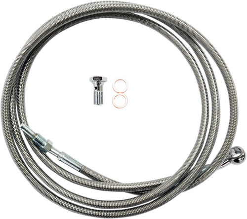 LA CHOPPERS LA-8052C19 Clutch Line - 18" - 20" Handlebars - Stainless Steel - Touring - 18" 20" Handlebars Stainless Steel Touring