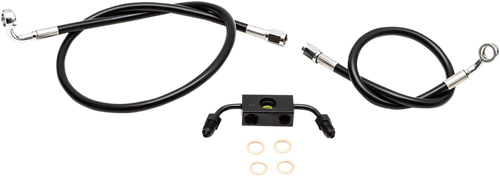 LA CHOPPERS LA-8321B08B Brake Line - Mini Ape Hanger Handlebars - Black - Mini Ape Hanger Handlebars Black