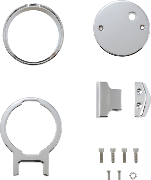 LA CHOPPERS LA-7397-01C Gauge Mount - Single - Chrome - Dyna/Sportster - Single Chrome Dyna/Sportster