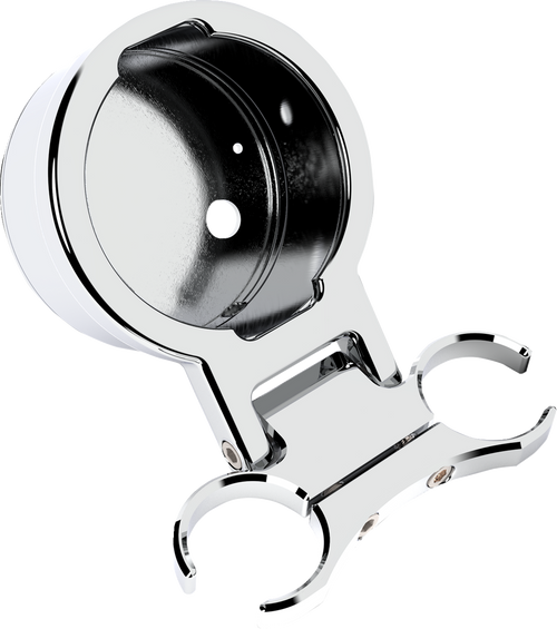 LA CHOPPERS LA-7398-01C T-Bar Gauge Mount - Single - Chrome - 1.00" Diameter - Single Chrome 1.00" Diameter
