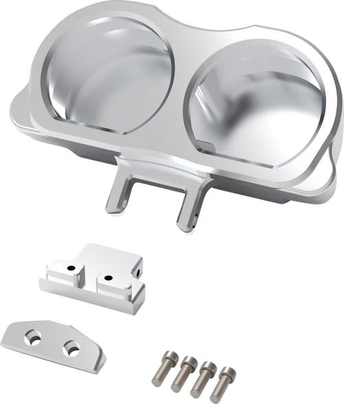 LA CHOPPERS LA-7397-03R Gauge Mount - Dual - Raw - FLT - Dual Raw FLT