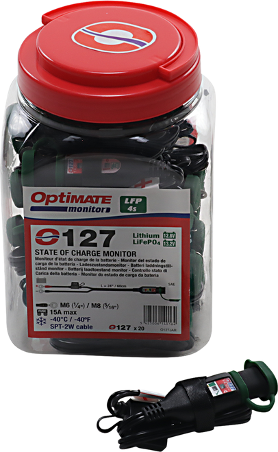 TECMATE O-127JAR Optimate™ Lithium Battery Status/Charge System Monitor - Lithium/SAE 20 Pack
