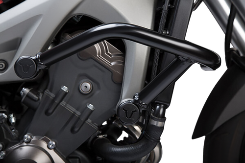 SW-MOTECH SBL.06.525.10000/B Crash Bar - Left/Right Black Yamaha MT-09/FJ-09 | 900 Tracer/XSR