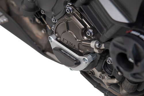 SW-MOTECH MSS.06.564.10000 Engine Case Protector - Black/Silver Yamaha MT-10