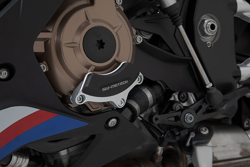 SW-MOTECH MSS.07.540.10100 Engine Case Protector - Black/Silver BMW S1000 R | M1000 RR