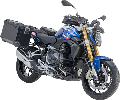 SW-MOTECH KFT.07.573.70100/B TRAX ADV Aluminum Case System - Black BMW R 1200/1250 R '14-'24