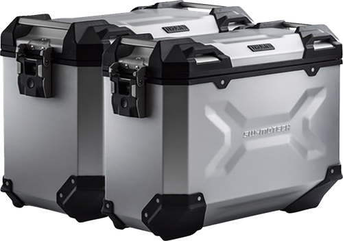 SW-MOTECH KFT.01.622.70001/S TRAX ADV Aluminum Case System - Silver Honda Africa Twin '16-'17