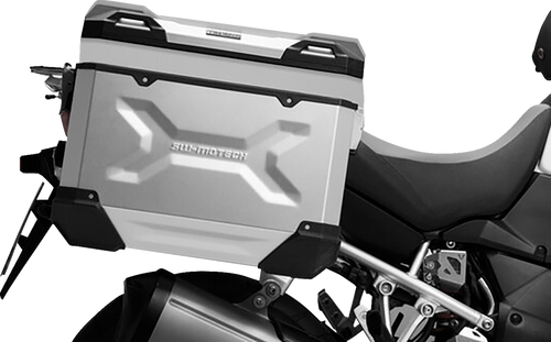 SW-MOTECH KFT.05.936.70000/S TRAX ADV Aluminum Case System - Silver Suzuki V-Strom 1050 '20-'26