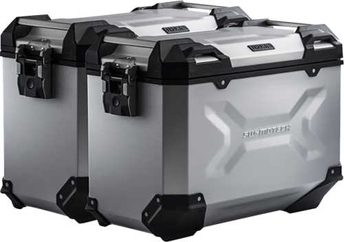 SW-MOTECH KFT.01.660.70100/S TRAX ADV Aluminum Case System - Silver Honda VFR1200X '11-'17