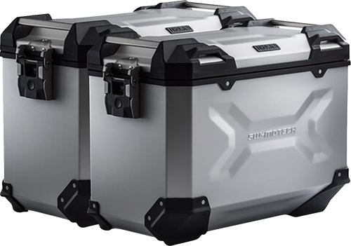 SW-MOTECH KFT.01.699.70101/S TRAX ADV Aluminum Case System - Silver Honda NC750 '16-'20