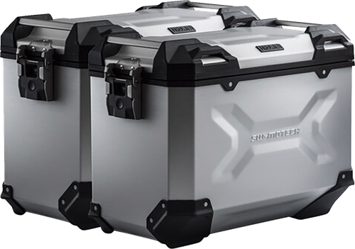 SW-MOTECH KFT.05.876.70101/S TRAX ADV Aluminum Case System - Silver Suzuki V-Strom 650 '16-'24