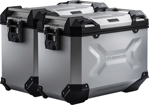 SW-MOTECH KFT.05.440.70101/S TRAX ADV Aluminum Case System - Silver Suzuki V-Strom 1000 '14-'19