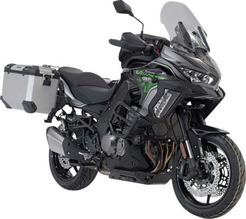 SW-MOTECH KFT.08.922.70101/S TRAX ADV Aluminum Case System - Silver Kawasaki Versys 1000 '19-'23