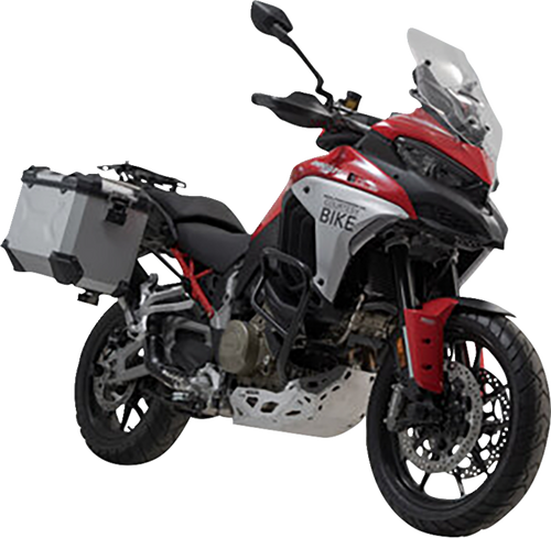 SW-MOTECH KFT.22.822.70300/S TRAX ADV Aluminum Case System - Silver Ducati Multistrada V4 '21-'24