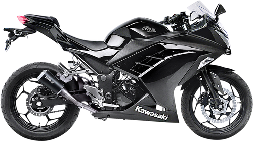LEOVINCE 15205BU LV-10 Slip-On Muffler - Black Stainless Steel Ninja 300
