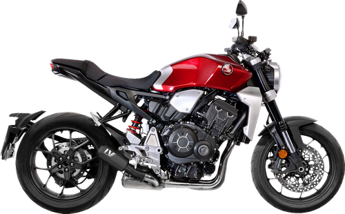 LEOVINCE 15222FB LV-10 Slip-On Muffler - Black Stainless Steel CB1000R