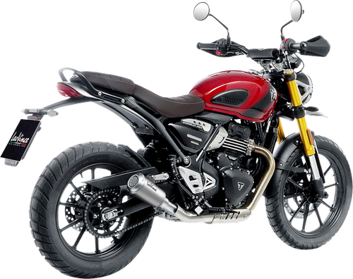 LEOVINCE 15268U LV-10 Slip-On Muffler - Stainless Steel Scrambler/Speed 400