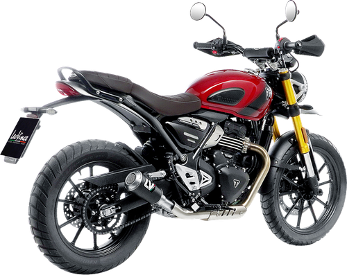 LEOVINCE 15268CU LV-10 Slip-On Muffler - Carbon Fiber Scrambler/Speed 400