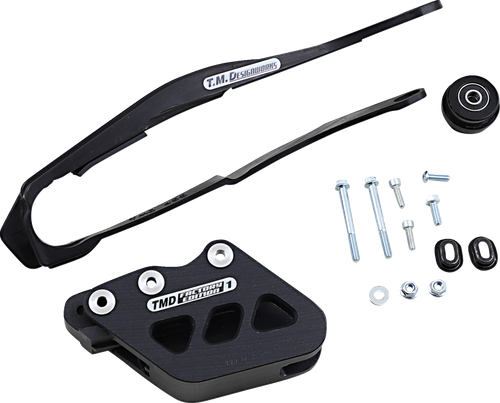 T.M. DESIGNWORKS DCK-OR1-BK Chain Guide and Slider Kit - Honda Black
