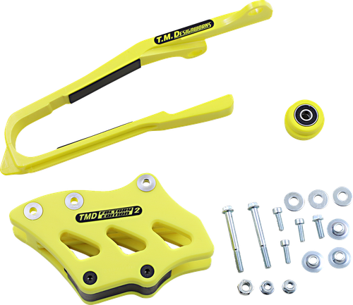 T.M. DESIGNWORKS SCP-OR4-YL Chain Guide and Slider Kit - Suzuki Yellow