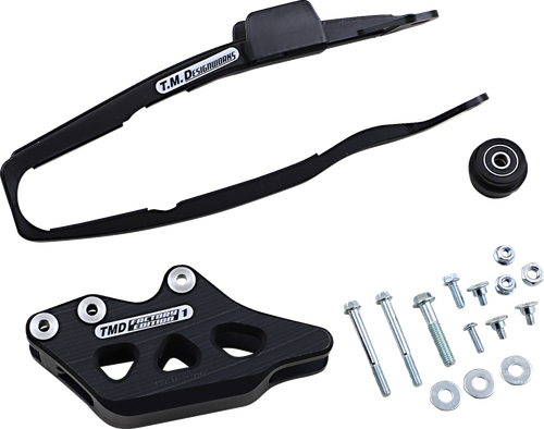 T.M. DESIGNWORKS YCP-OR7-BK Chain Guide and Slider Kit - Black Yamaha