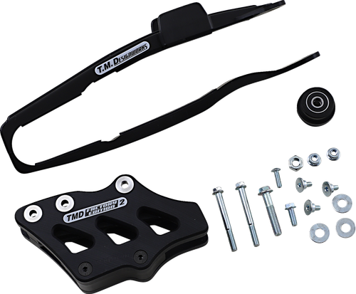 T.M. DESIGNWORKS YCP-OR8-BK Chain Guide and Slider Kit - Black Yamaha