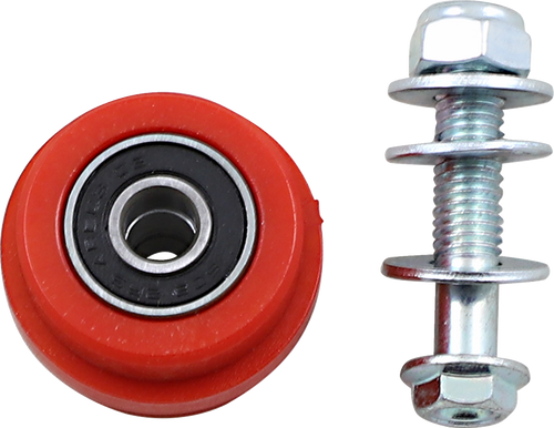 T.M. DESIGNWORKS PLR-212-RD Chain Roller - Red Honda/Suzuki/TM/Yamaha
