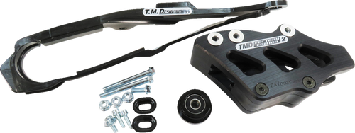 T.M. DESIGNWORKS DCK-OR17-BK Chain Guide and Slider Kit - Black Honda