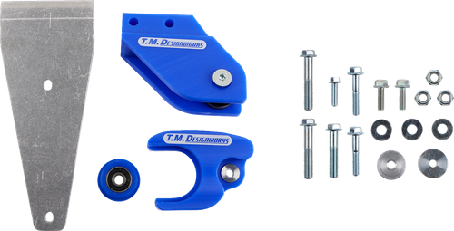 T.M. DESIGNWORKS YCP-K67-BU Chain Guide and Slider Kit - Blue YFZ 450R/X