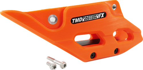 T.M. DESIGNWORKS RCG-KT5-OR Factory Edition Chain Guide With Replacement Wear Pad - Orange Gas Gas/Husqvarna/KTM