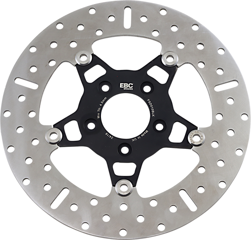 EBC FSD010BLK FSD Series Stainless Steel Front Brake Rotor for Big Twins - Black Carrier