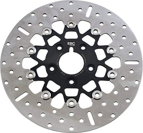 EBC FSD022BLK FSD Series Stainless Steel Front Brake Rotor for Big Twins - Black Carrier