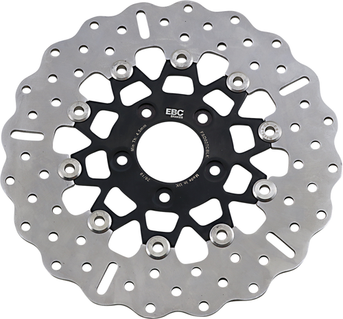 EBC FSD027CBLK FSD Series Stainless Steel Front Brake Rotor for Big Twins - Black Carrier